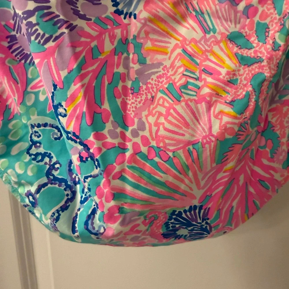 Lilly Pulitzer Bandeau Strapless Swimsuit with Halter Strap 14 - Picture 4 of 5